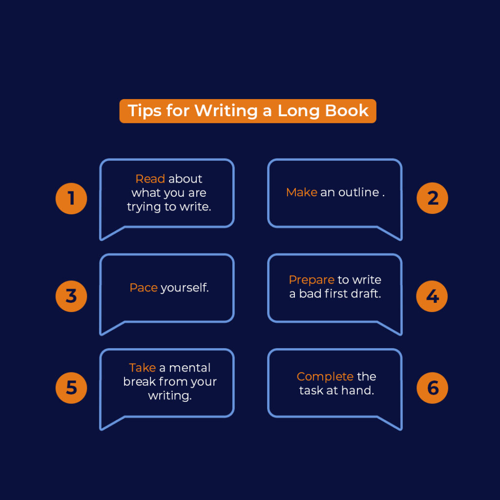 Six tips for writing a lengthy book