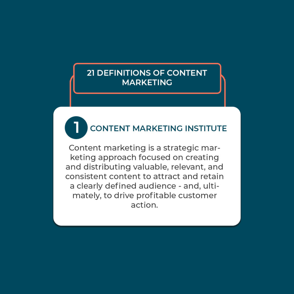 Content marketing definition by content marketing institute