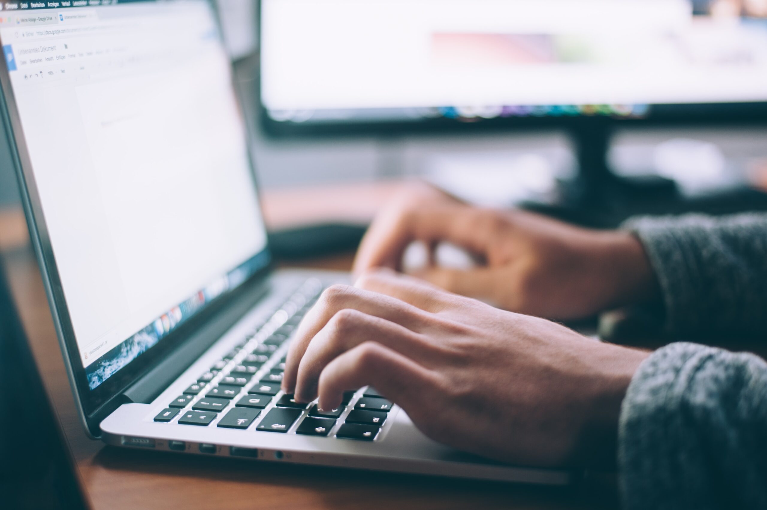 person about to start writing a book on a computer