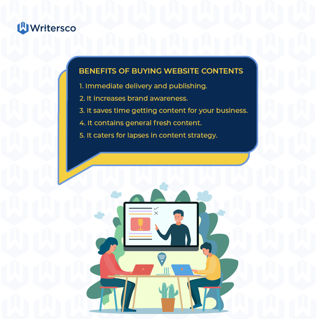 Benefits of buying website content