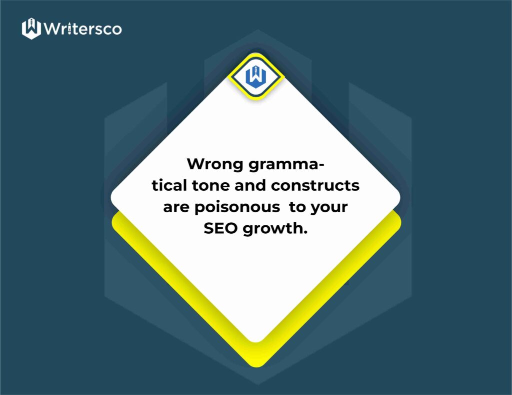 Wrong grammatical tone and construct are poisonous to SEO growth. A content marketing tool like Grammarly helps you create error-free and readable written content.